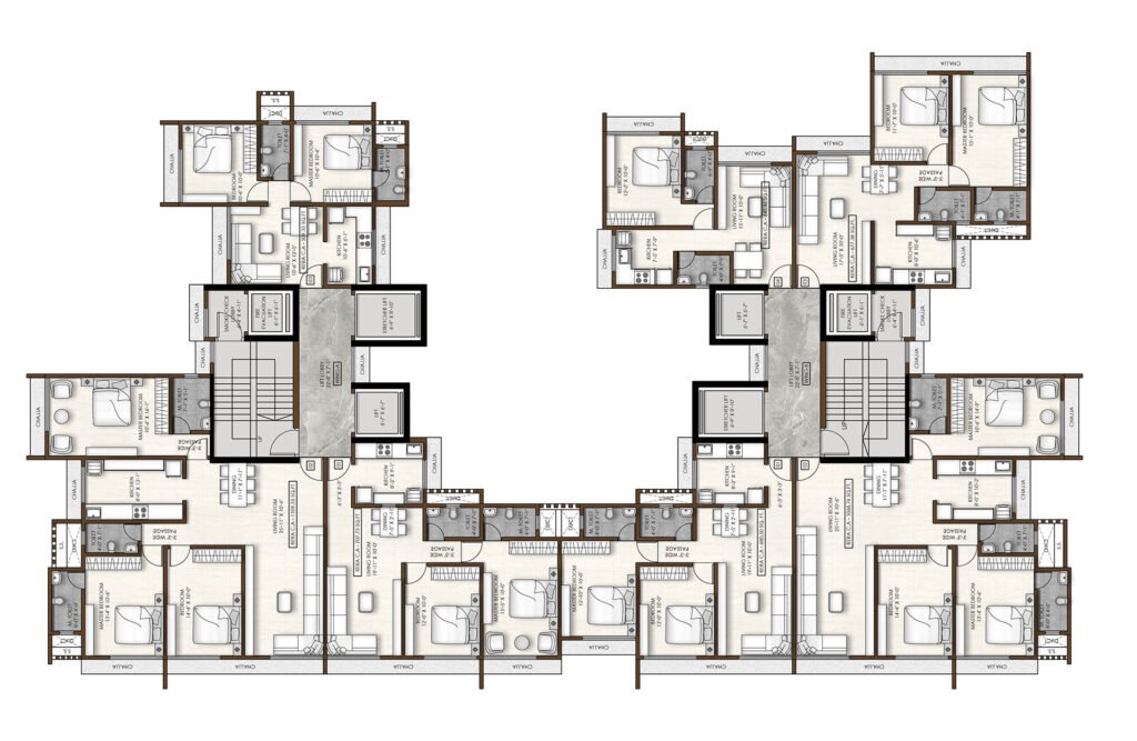 Floor plan Kaveri PCPL Malad west Link road,Kaveri PCPL Malad west Link road 1bhk,Kaveri PCPL Malad west Link road 2bhk,Kaveri PCPL Malad west Link road 3bhk